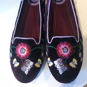Miss L Fire elegant embroidered shoes